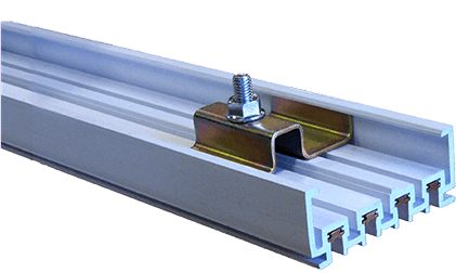 Открытый короб с проводниками в горизонтальном ленточном кабеле Vilma Multi-conductor bar system type VE